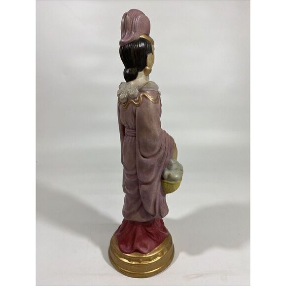 Vintage Midcentury Modern MCM Asian Woman Geisha Figurine Sculpture 13.5" - Picture 5 of 9